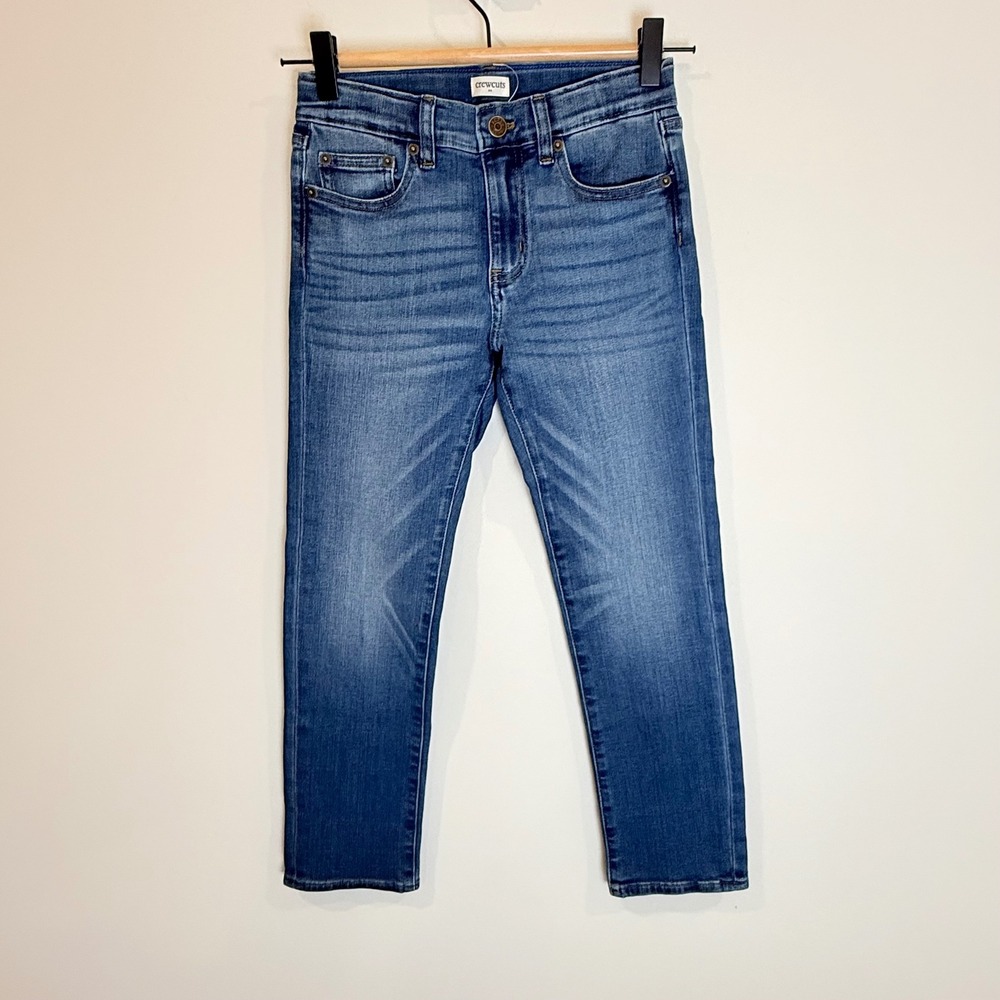 Crewcuts Kids Jeans Size 8 Blue Denim Straight Leg Comfort Fit Everyday Wear